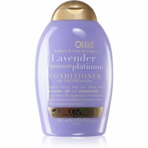 OGX Lavender Platinum tonizáló sampon a szőke hideg árnyalataiért 385 ml OGX