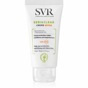 SVR Sebiaclear védő mattító krém a zsíros és tökéletlen arcbőrre SPF 50 50 ml SVR
