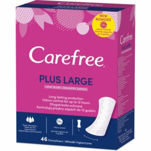 Carefree Plus Large Light Scent tisztasági betétek 46 db Carefree