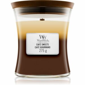 Woodwick Trilogy Café Sweets illatos gyertya fa kanóccal 275 g Woodwick