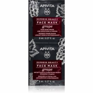 Apivita Express Beauty Grape ránctalanító és feszesítő arcpakolás 2 x 8 ml Apivita