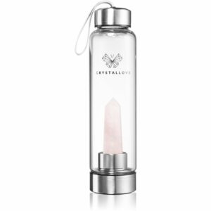 Crystallove Bottle Rose Quartz vizes palack 550 ml Crystallove