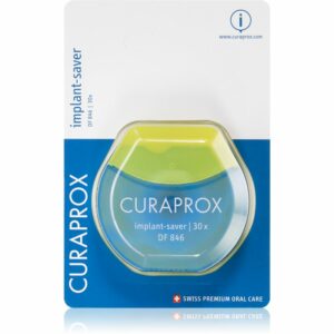 Curaprox Implant-Saver DF 846 fogselyem fogszabályzó és implantátumok tisztításához 30 db Curaprox