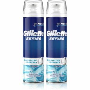 Gillette Series Sensitive Cool borotválkozási hab uraknak 2 x 250 ml Gillette