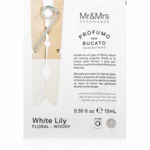 Mr & Mrs Fragrance Laundry White Lily illatkoncentrátum mosógépbe 15 ml Mr & Mrs Fragrance