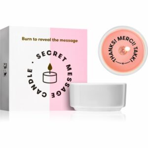 54 Celsius Secret Message Candle Thanks! Merci! Takk! gyertya 54 Celsius