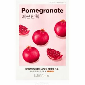 Missha Airy Fit Pomegranate arcmaszk bőrpuhító és frissítő hatással 19 g Missha