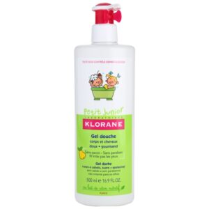 Klorane Junior tusfürdő gél testre és hajra körte illatú 500 ml Klorane