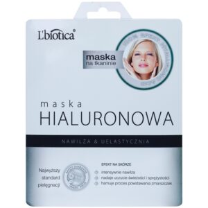 L’biotica Masks Hyaluronic Acid hidratáló és bőrpuhító arcmaszk 23 ml L’biotica